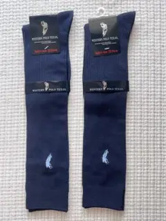 WESTERN POLO TEXAS レディースソックス 22-24cmネイビー