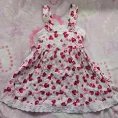 メゾピアノ　いちご　ジャンパースカート