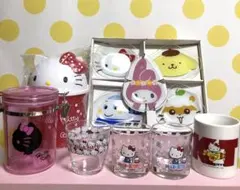 昔のスヌーピーまとめて☆すりガラスグラス 小物入れ おしぼりケース5