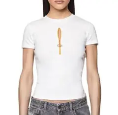 DIESEL ホワイト Tシャツ Dジップ