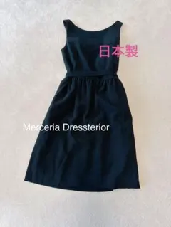 【極美品】メルチェリア ドレステリア ノースリーブ ワンピース 黒 リボン 38