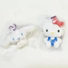 ふわふわフロッキーマスコット ハローキティ シナモロール 2点セット