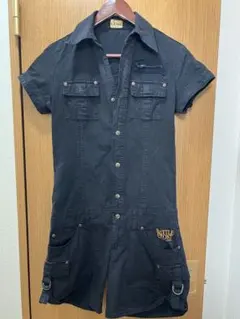 ブラックオールインワン、つなぎ