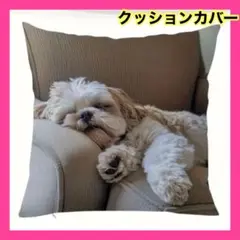 シーズー　犬　クッションカバー　リアル　癒し　両面プリント　ペット アニマル