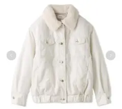 SNIDEL ボア襟付きホワイトジャケット