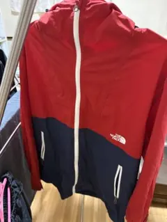 THE NORTH FACE ナイロンジャケット レッド×ネイビー S