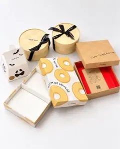 クラブハリエ 空箱 ギフトボックス まとめ売り 丸箱 木箱 小物入れ
