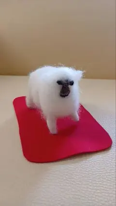 ハンドメイド 羊毛フェルト 犬 ボルゾイ 人形 置物 しおり - メルカリ