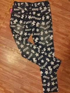 ANAPGIRLアナップガール 総ロゴデニムパンツジーンズ