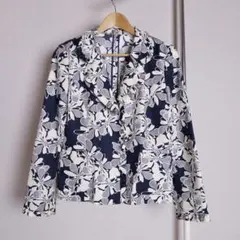 花柄 フリル ジャケット REGENCE M 春夏 80s vintage