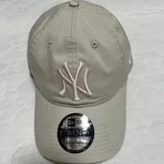 新品未使用New Era 9TWENTY ベージュ系ピンクビッグロゴ