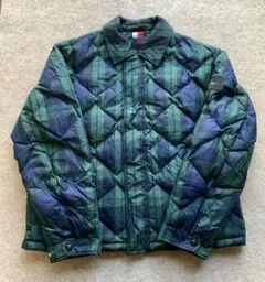 トミーヒルフィガー ダウンジャケット チェック　L 緑