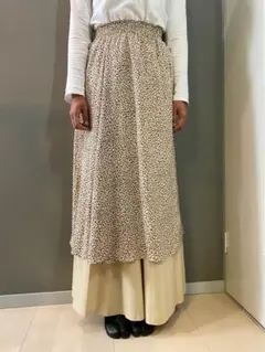 古着 ビンテージ 90s タイト ロング スカート アニマル ヒョウ 総柄