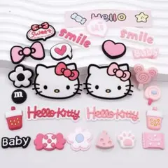 ハローキティ♡クロックス ジビッツ アクセサリー　キティ24点セット