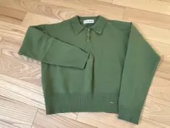 TINA:JOJUN グリーン ポロセーター