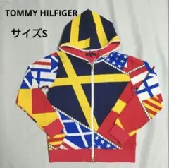 TOMMY HILFIGER 多国旗デザイン おしゃれパーカー S　トミー