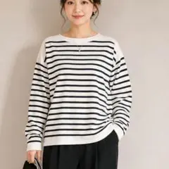 美品 GOOD GRIEF! ボーダー長袖カットソー ロンT 日本製 F