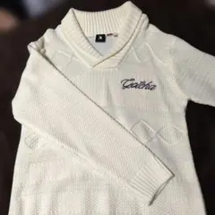 Gotcha アイボリー Vネックニットセーター L