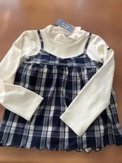 【新品】クランボン 裏起毛 重ね着風 プルオーバー 140cm女児 トレーナー