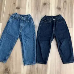 GU デニムパンツ　110 2枚セット
