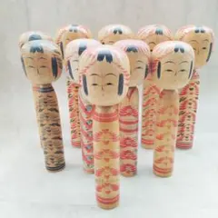 10体まとめ売り】銘あり多数・伝統こけし 10体セット 郷土玩具 ※詰め込み発送