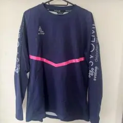 SVOLME ネイビー ピンク 長袖シャツ