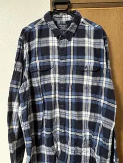 AMERICAN EAGLE ネルシャツ ネイビー/ブルー