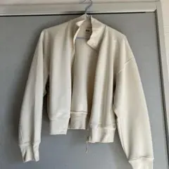 ユニクロ　アイボリー ジップアップ ジャケット Sサイズ