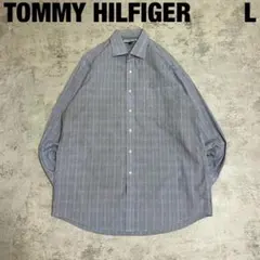 TOMMY HILFIGER トミー 長袖シャツ L チェック柄 古着