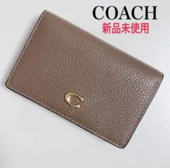 【新品未使用！】COACHコーチ★ビジネスカードケース★ブラック★ダークブラウン