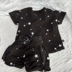 PUPPAPUPO星柄 ブラック Tシャツ ショートパンツ セット