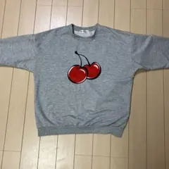 KIRSH チェリー柄 グレー スウェット