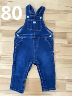 H&M デニム素材　オーバーオール　80