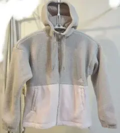美品　adidas　アディダス　フード付き ボアフルジップジャケット