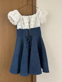 デニム風ワンピース