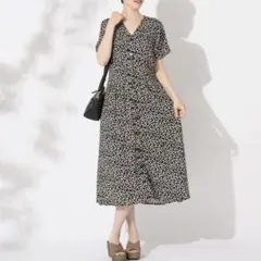 Ballsey プティフラワープリント カシュクールワンピース サイズ34