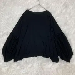 BEARDSLEY 袖ギャザーシアーTee ブラックのサムネイル