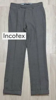 INCOTEX インコテックス グレー スラックス サイズ46 ウール100
