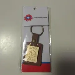 EXPO2025 万博 ミャクミャク PUレザーキーホルダー ゴールド
