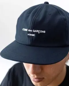 COMME des GARÇONS ブラックベースボールキャップ COMME des GARÇONS HOMME キャップ COMME des GARCONS HOMME' LOGO CAP