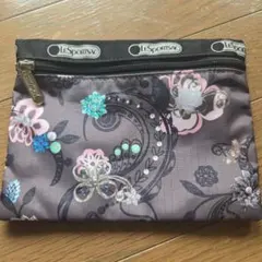 LeSportsac フラワープリント ミニポーチ