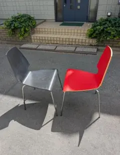IKEA GENESONジェネソーン レッド×ブルー チェア2脚セット - メルカリ