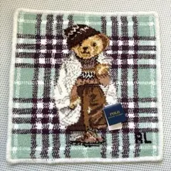 新品　ポロラルフローレン　ポロベア　チェック　ハンカチ　シェニール織