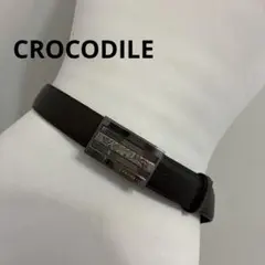 クロコダイル CROCODILE メンズ レザーベルト 本革 ブラック 上質のサムネイル