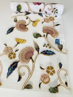竺仙 綿 花柄 水色系 シミあり - メルカリ