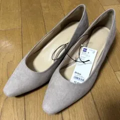 GU ベージュ マシュマロパンプス ローヒール　25.5cm