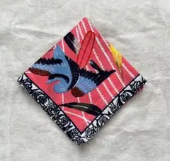 鳥柄　ハンカチ