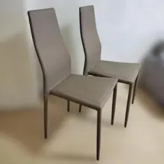 ブラウン ハイバック ダイニングチェア