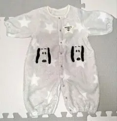 PEANUTS スヌーピー 星柄ロンパース グレー