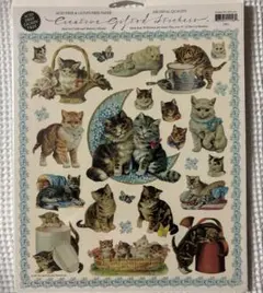 Creative Gifted Stickers 猫　レトロ ステッカー ねこ